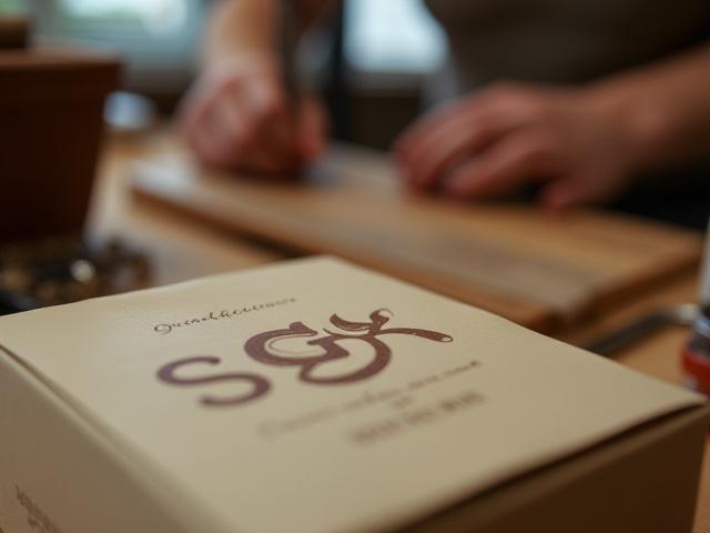 Kép: Kisvállalkozás logója egy kézműves workshop környezetében, a márkaépítést szimbolizálva.